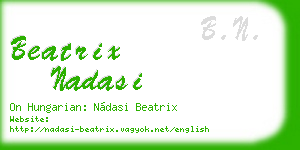 beatrix nadasi business card